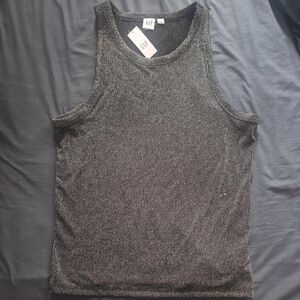 Large Grey Gap Sparkly Tank-Top with black interior